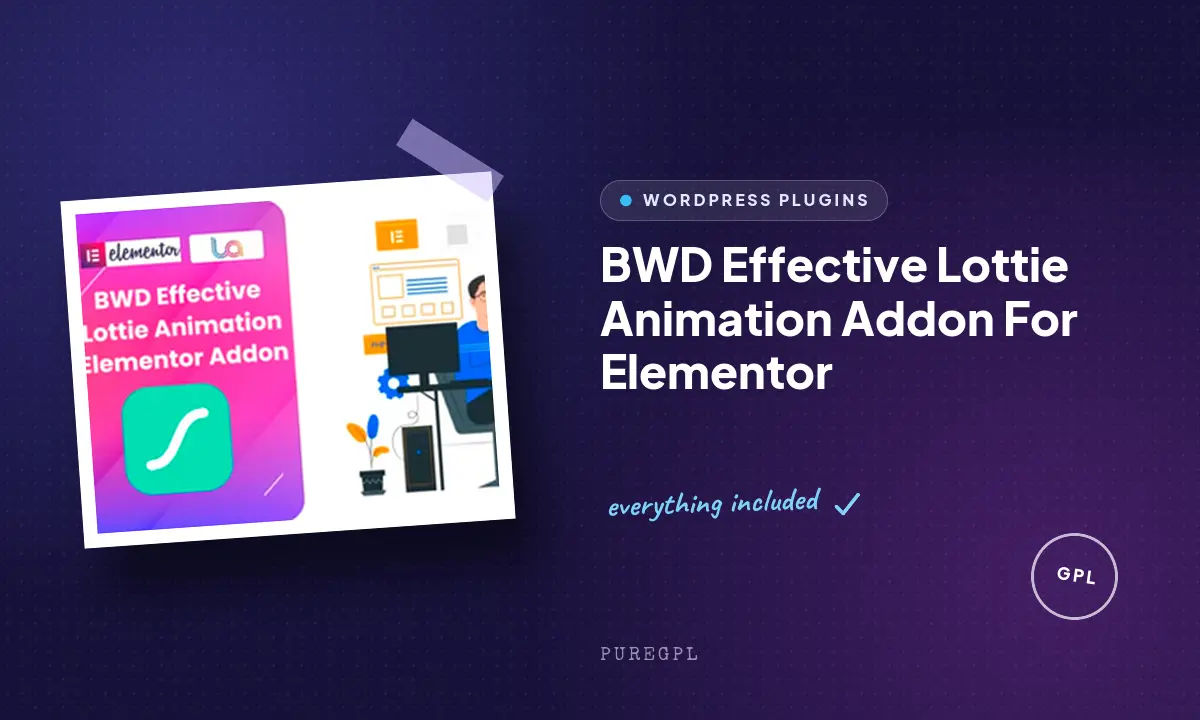 BWD Effective Lottie Animation Addon For Elementor