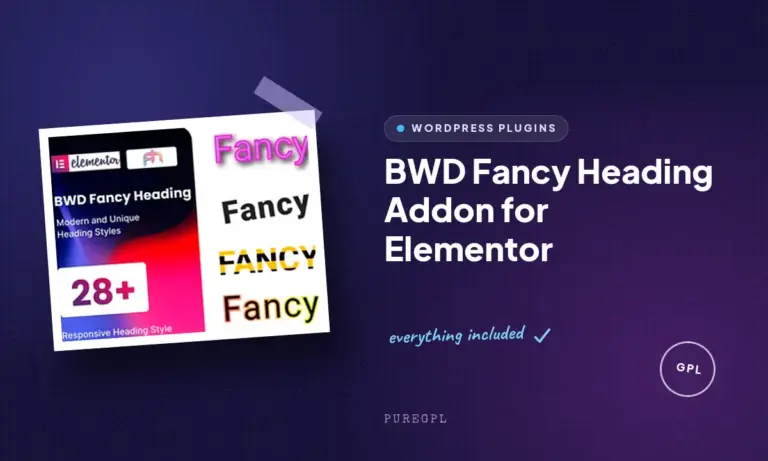 bwd fancy heading addon for elementor