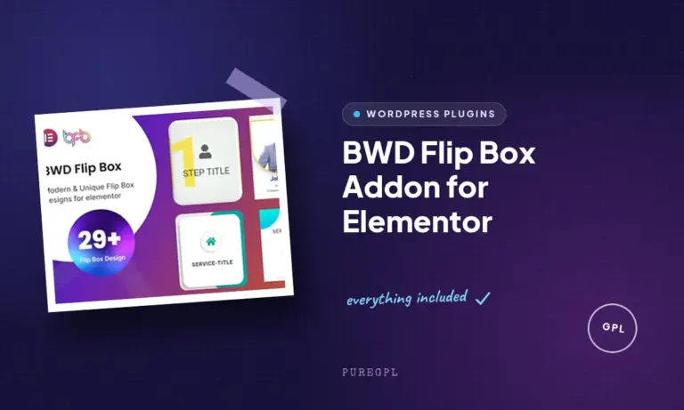 bwd flip box addon for elementor