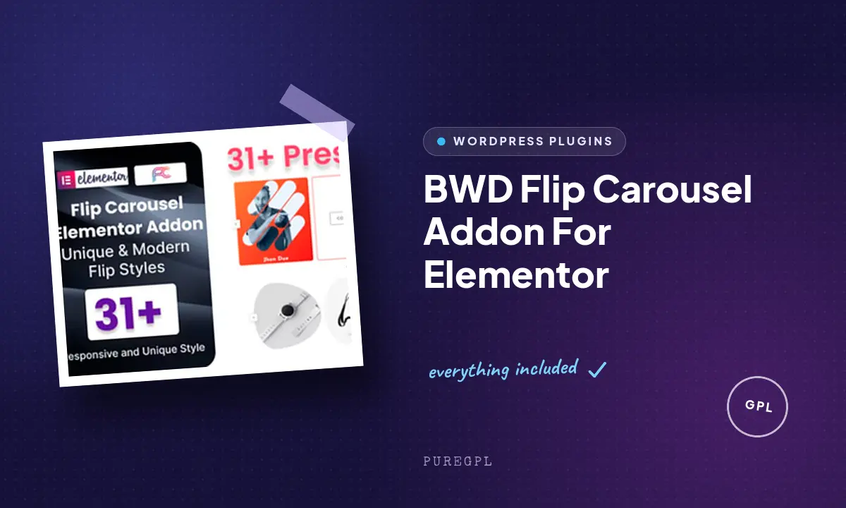 BWD Flip Carousel Addon For Elementor