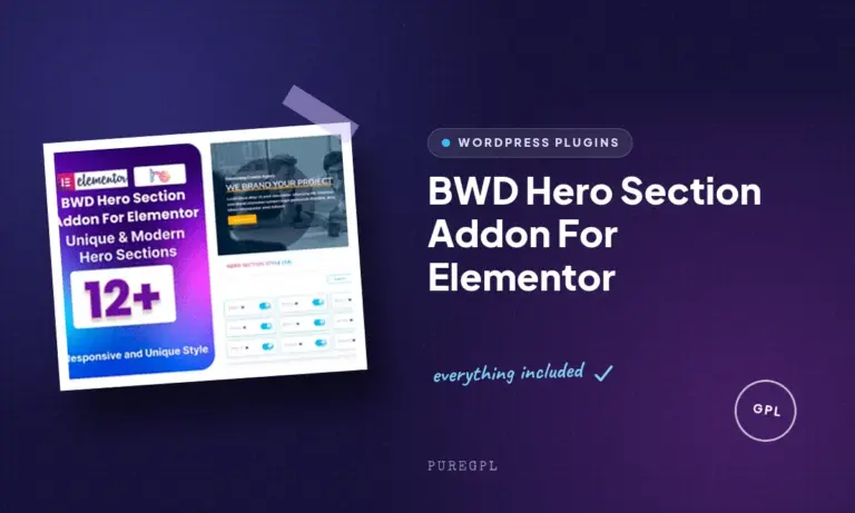 bwd hero section addon for elementor