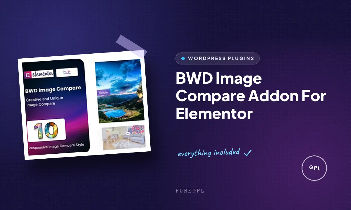 BWD Image Compare Addon For Elementor