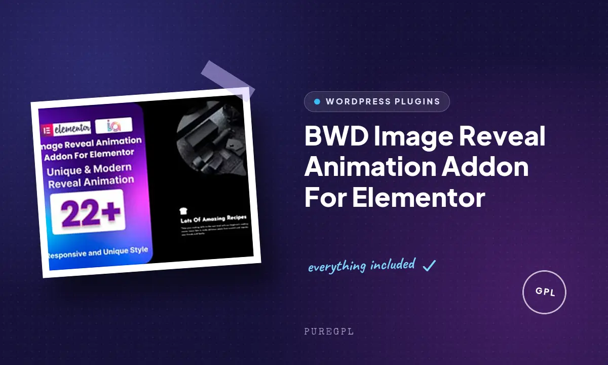 BWD Image Reveal Animation Addon For Elementor