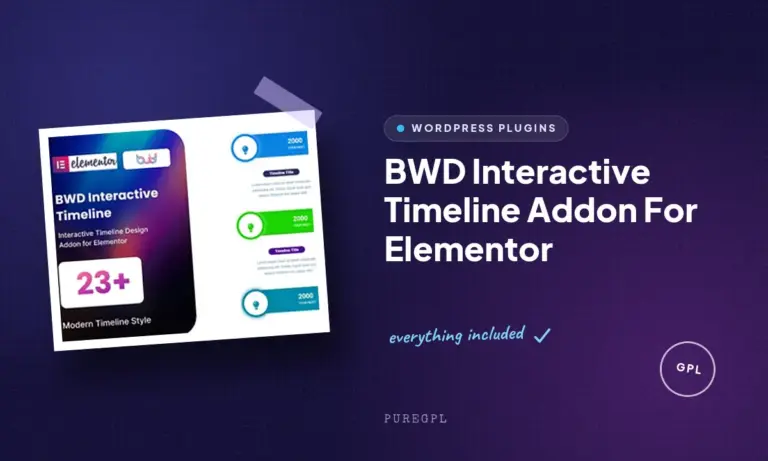 bwd interactive timeline addon for elementor