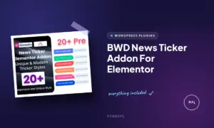 bwd news ticker addon for elementor