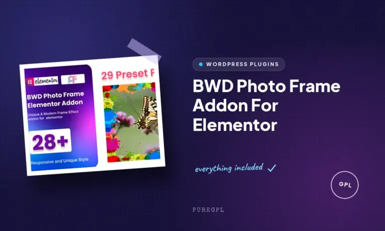bwd photo frame addon for elementor