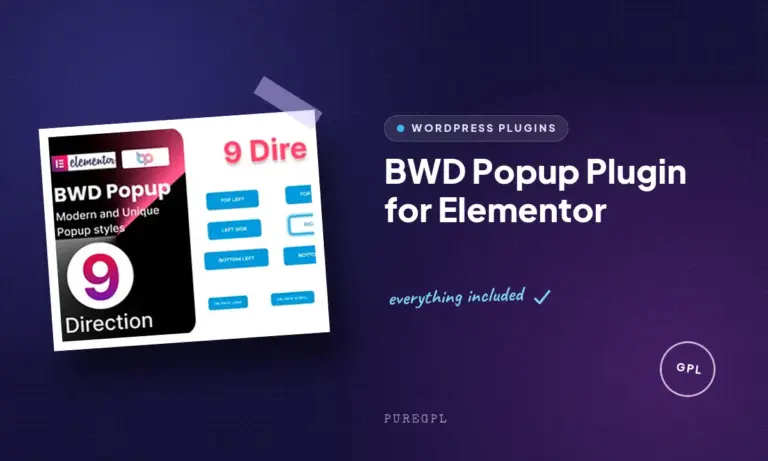 bwd popup plugin for elementor