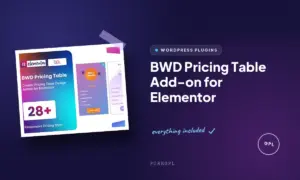 bwd pricing table add on for elementor