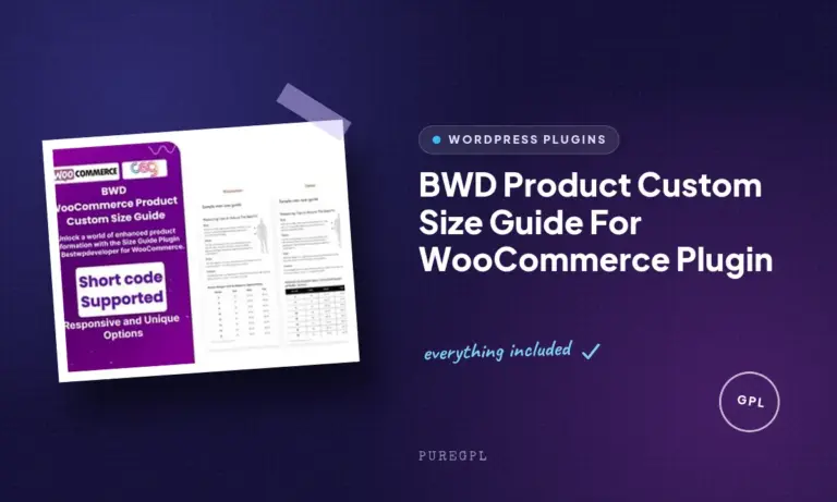 bwd product custom size guide for woocommerce plugin