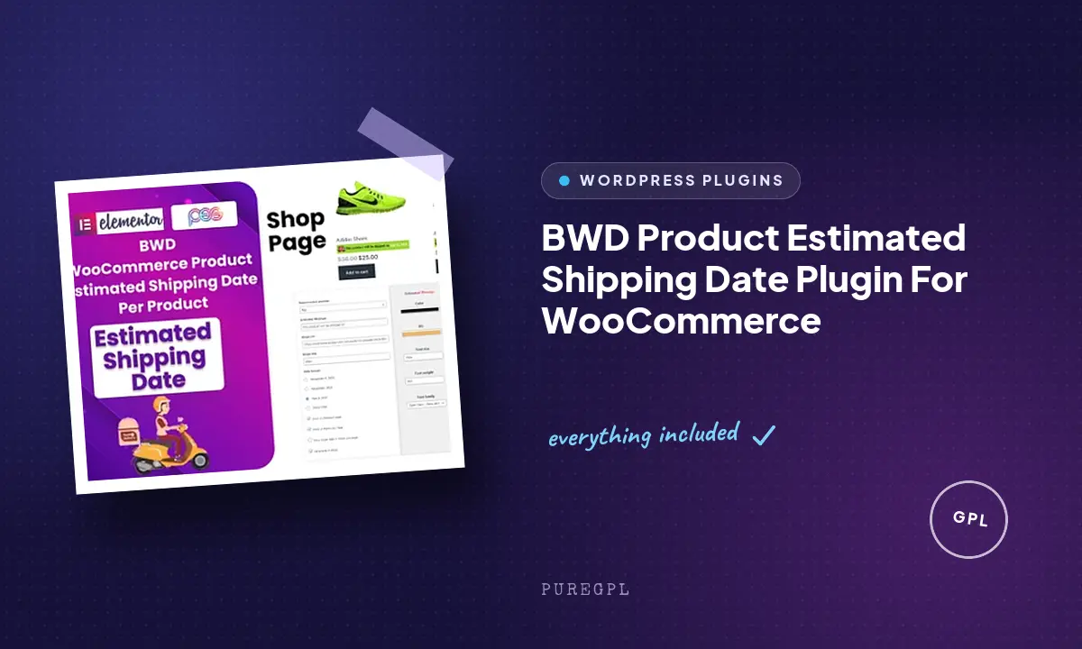BWD Product Estimated Shipping Date Plugin For WooCommerce