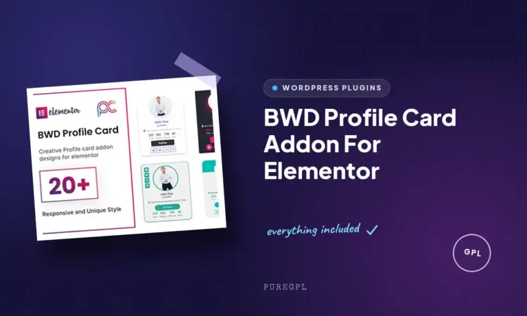 bwd profile card addon for elementor