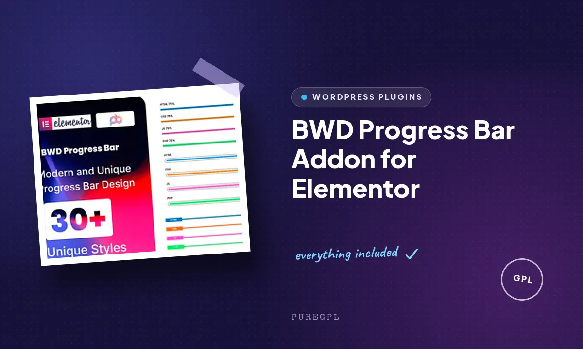 BWD Progress Bar Addon for Elementor