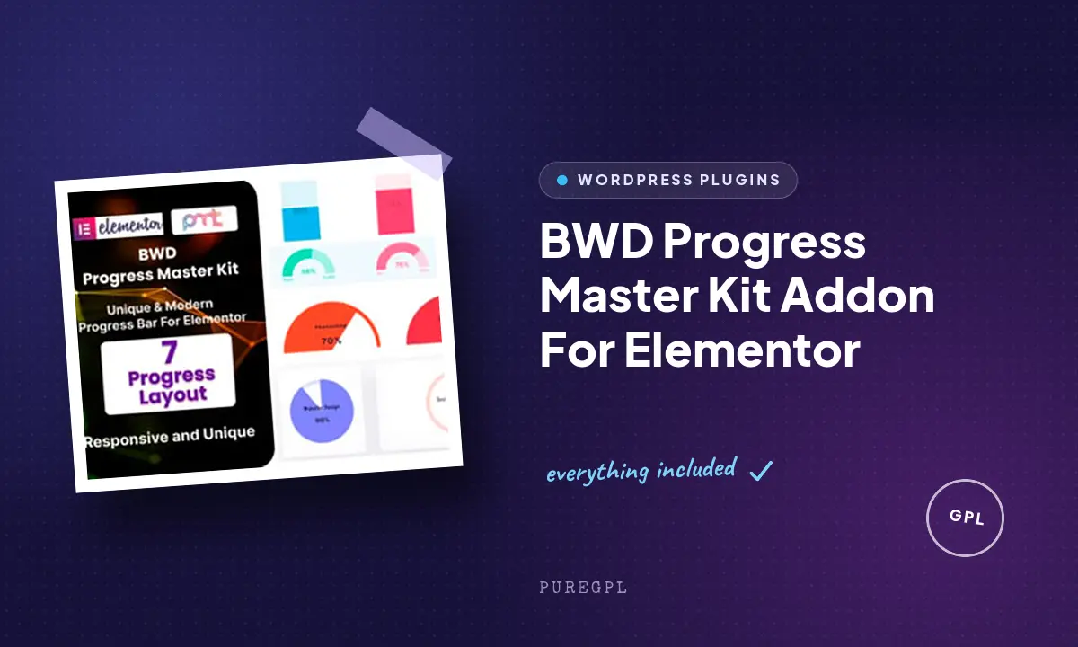 BWD Progress Master Kit Addon For Elementor
