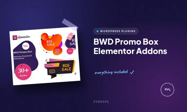 bwd promo box elementor addons