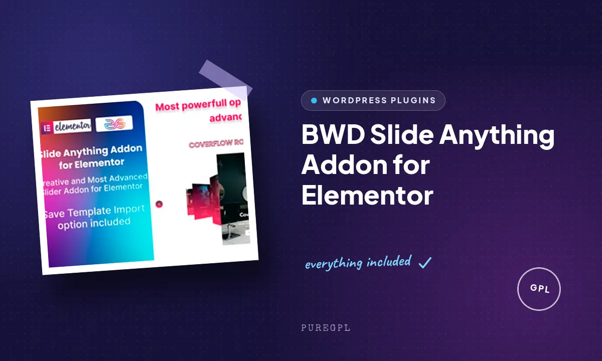 BWD Slide Anything Addon for Elementor