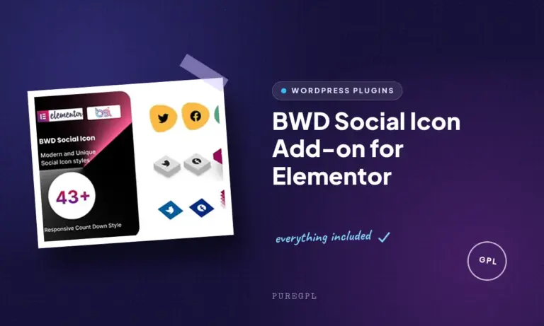 bwd social icon add on for elementor