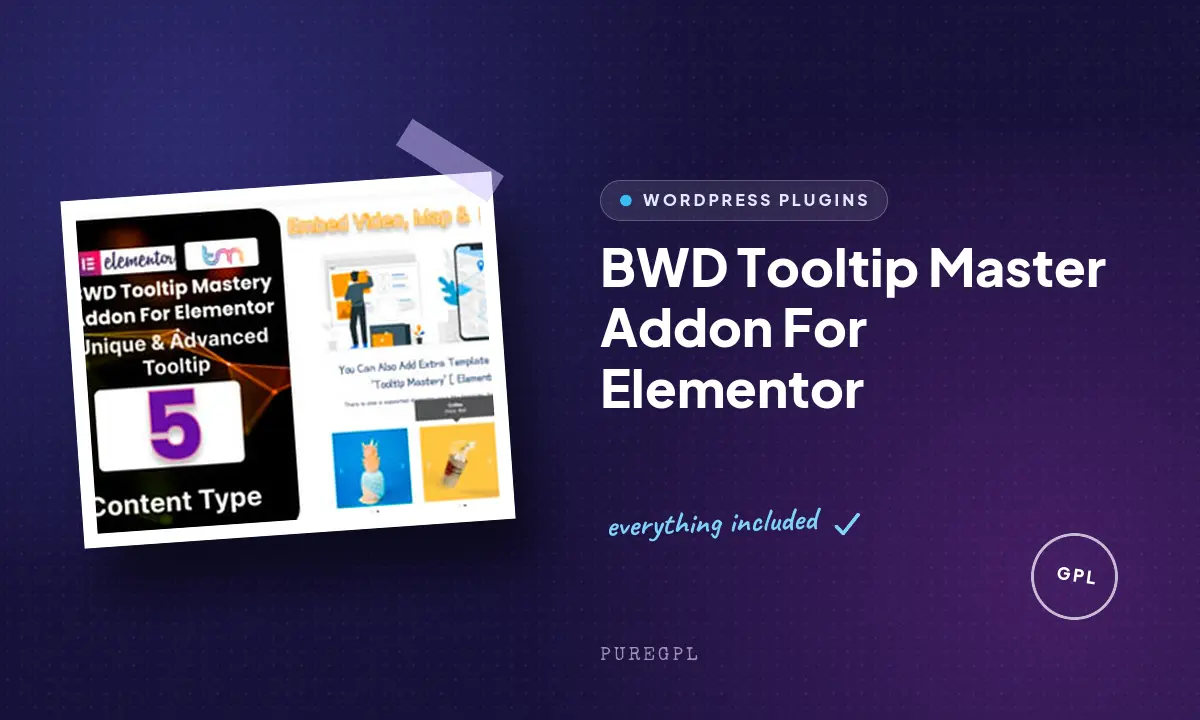BWD Tooltip Master Addon For Elementor