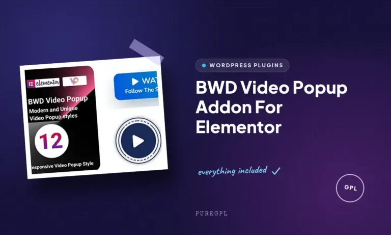 bwd video popup addon for elementor