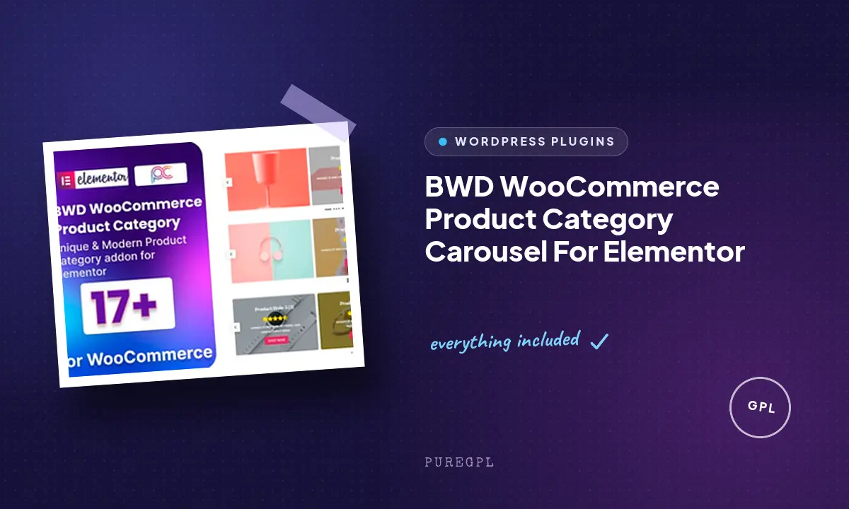 BWD WooCommerce Product Category Carousel For Elementor