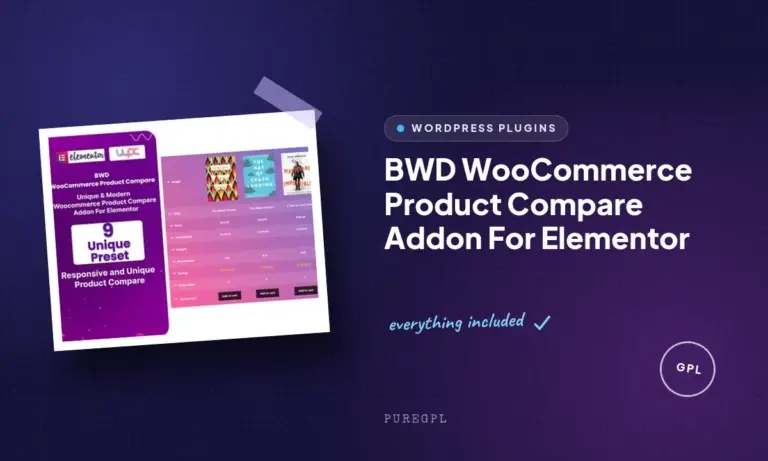bwd woocommerce product compare addon for elementor