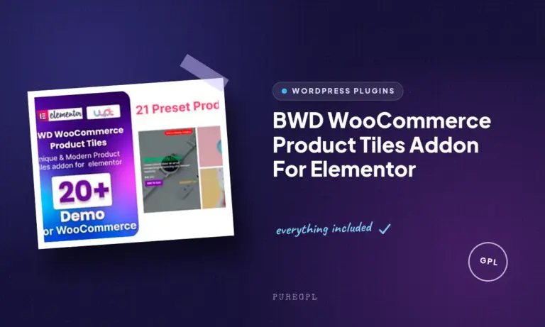 bwd woocommerce product tiles addon for elementor