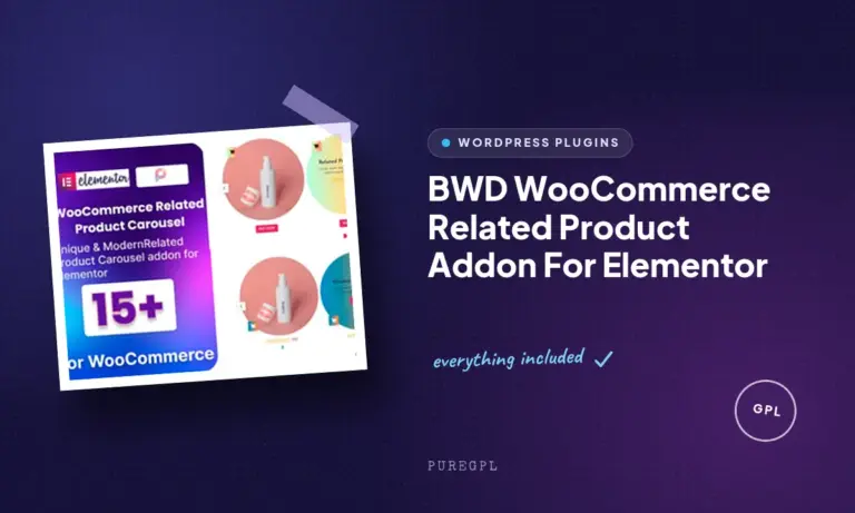 bwd woocommerce related product addon for elementor