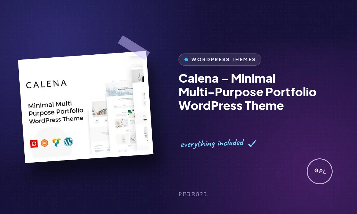 Calena – Minimal Multi-Purpose Portfolio WordPress Theme