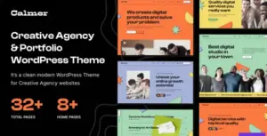Calmer – Creative Portfolio and Agency WordPress Theme