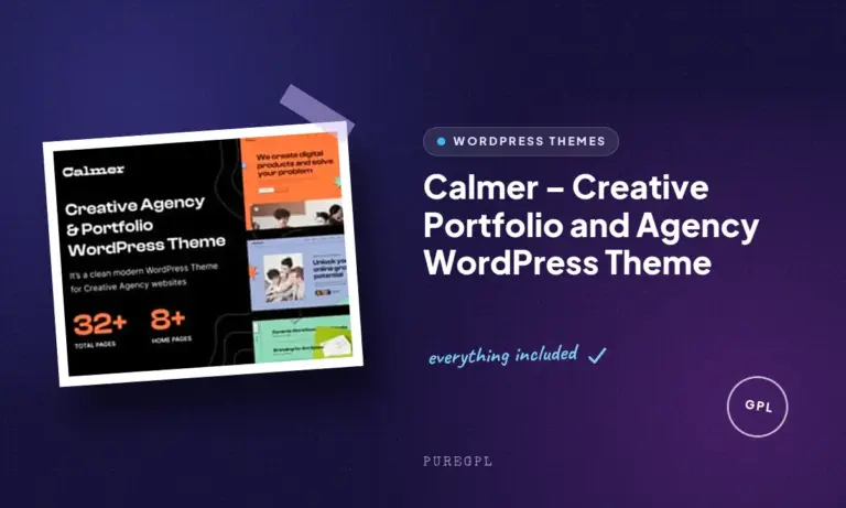 calmer creative portfolio and agency wordpress theme