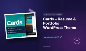 cards resume portfolio wordpress theme