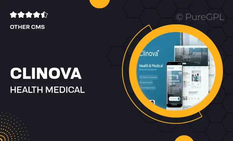 clinova health medical elementor template kit