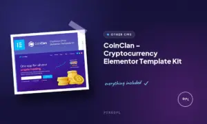 coinclan cryptocurrency elementor template kit