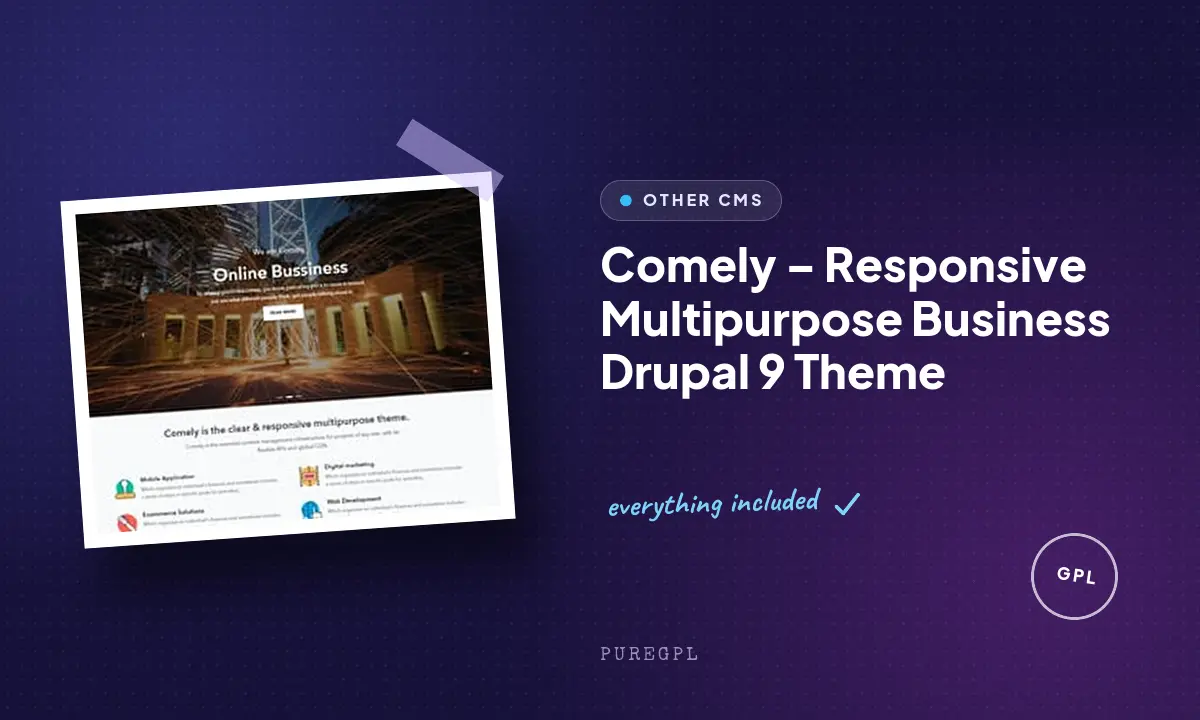Comely – Responsive Multipurpose Business Drupal 9 Theme