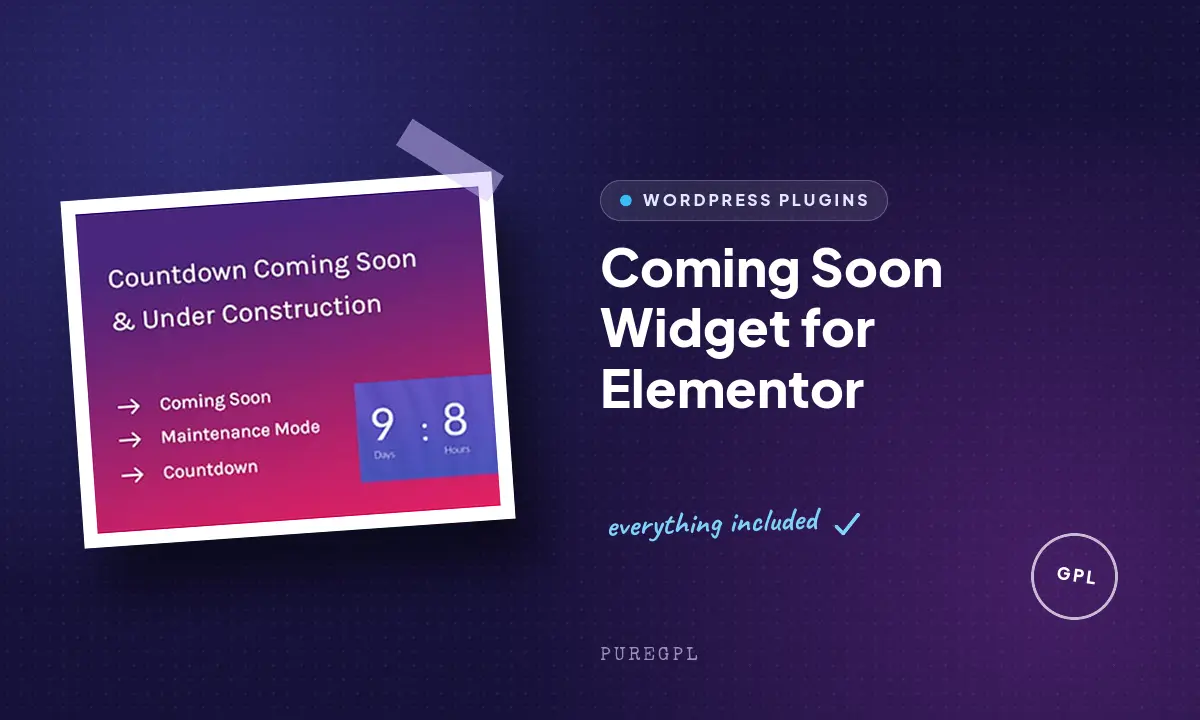 Coming Soon Widget for Elementor