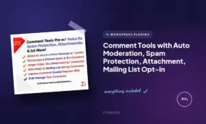 comment tools with auto moderation spam protection attachment mailing list opt in