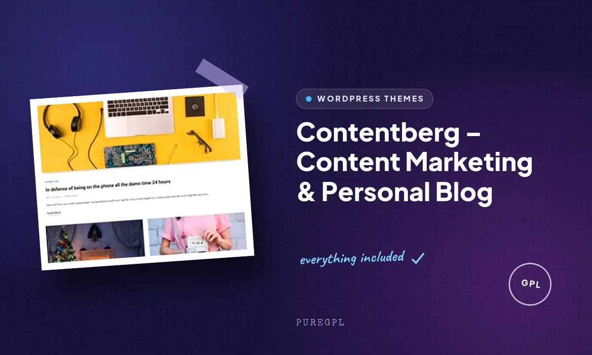 Contentberg – Content Marketing & Personal Blog for WordPress