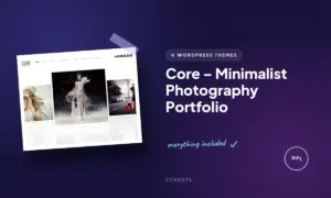 core minimalist photography portfolio