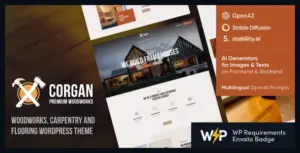 Corgan | Carpenter, Woodwork & Carpentry WordPress Theme