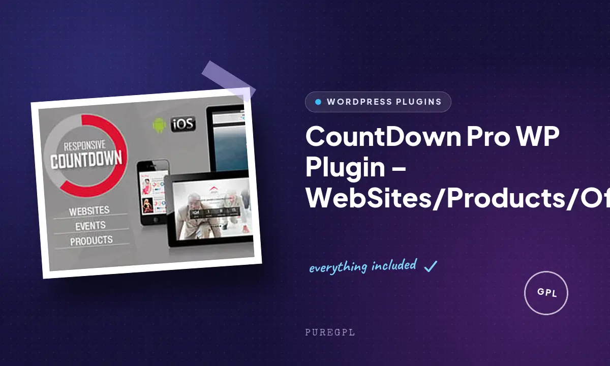 CountDown Pro WP Plugin – WebSites Products Offers
