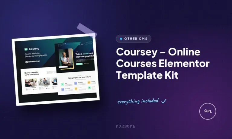 coursey online courses elementor template kit