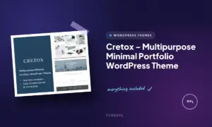 cretox multipurpose minimal portfolio wordpress theme