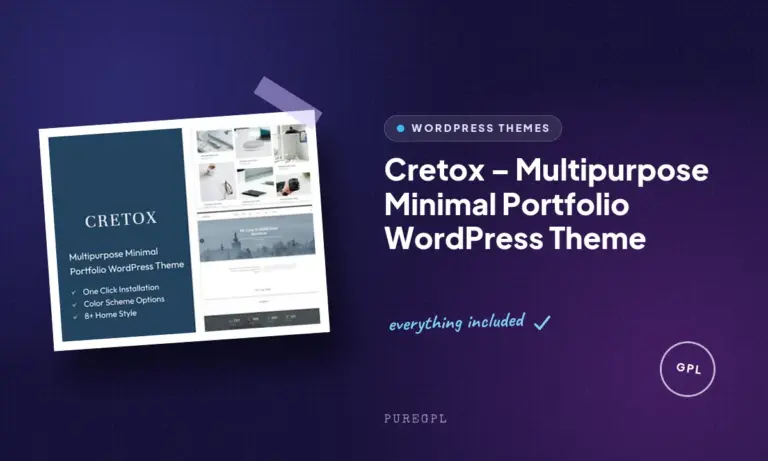cretox multipurpose minimal portfolio wordpress theme