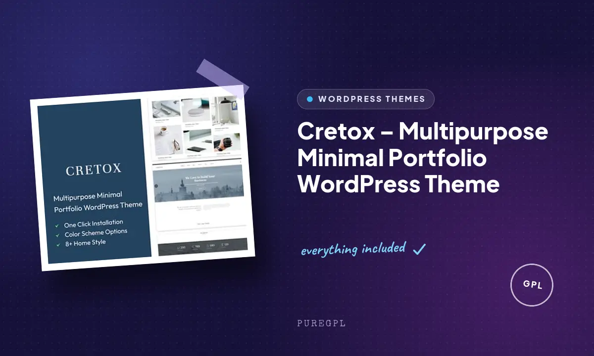 Cretox – Multipurpose Minimal Portfolio WordPress Theme