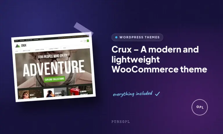 crux a modern and lightweight woocommerce theme