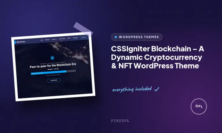 cssigniter blockchain a dynamic cryptocurrency nft wordpress theme