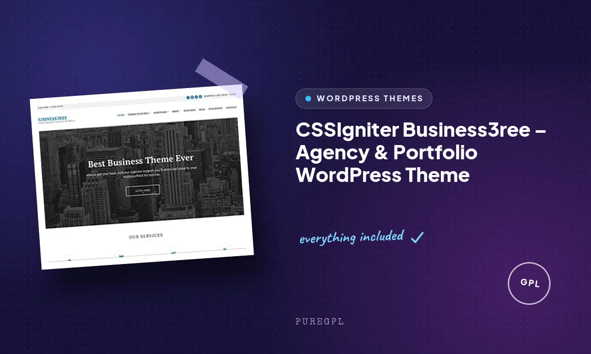 Business3ree – Agency & Portfolio WordPress Theme