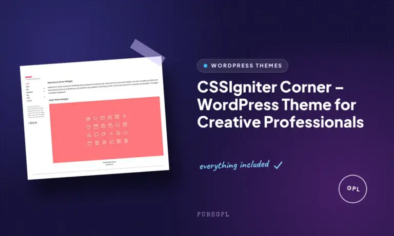 cssigniter corner wordpress theme for creative professionals