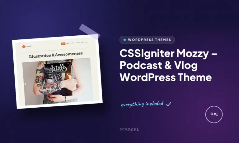 cssigniter mozzy podcast vlog wordpress theme