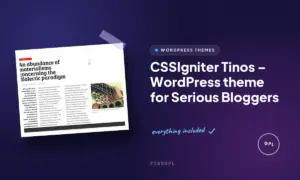 cssigniter tinos wordpress theme for serious bloggers