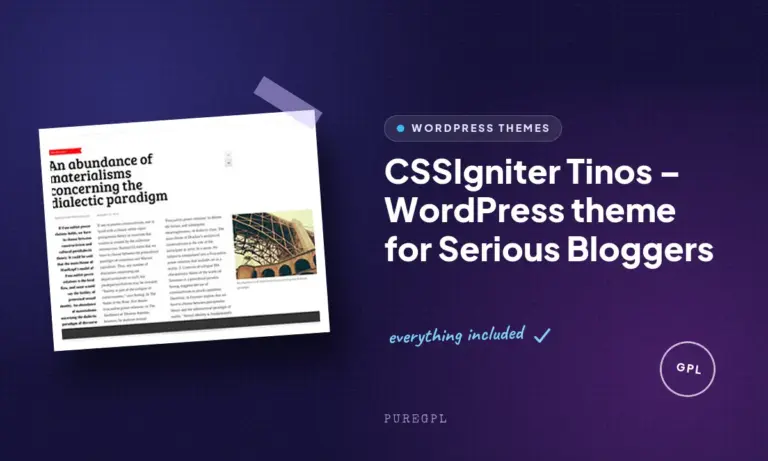 cssigniter tinos wordpress theme for serious bloggers